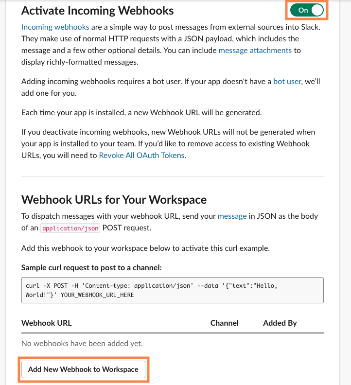 Add Webhooks to Workspace